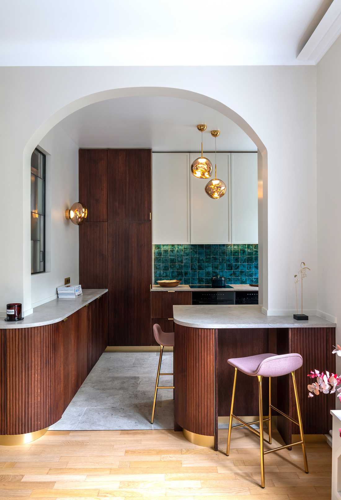 Cuisine semi-ouverte aménagée par un architecte d'intérieur à Montpellier