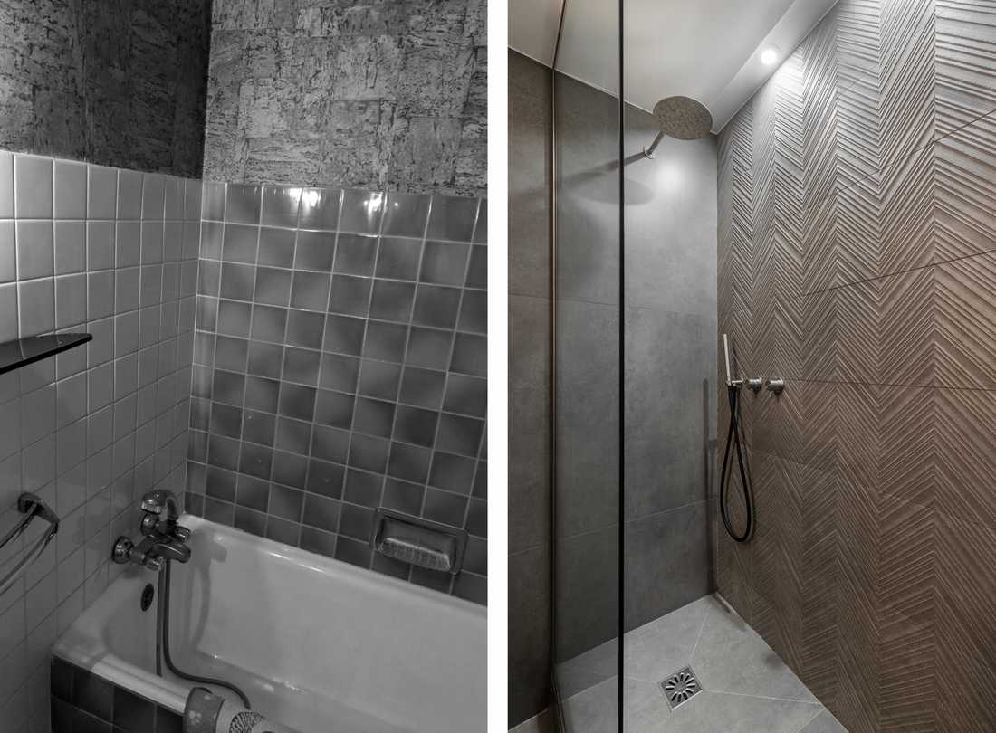 Avant-Après : Aménagement d'une salle de bain par un architecte à Montpellier